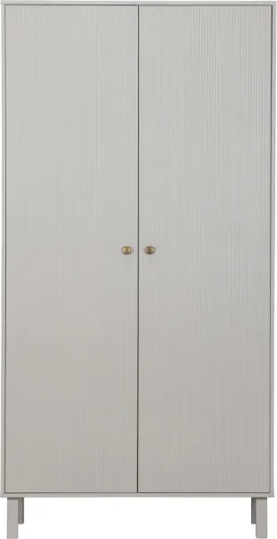 Madu, Klædeskab, grå, H195x53x100 cm, fyrretræ, metal